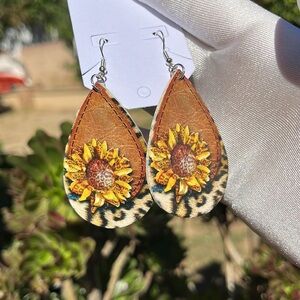 New sunflower earrings